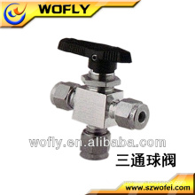 PN16 PN25 PN40 1/4 inch stainless steel 3 way ball valve